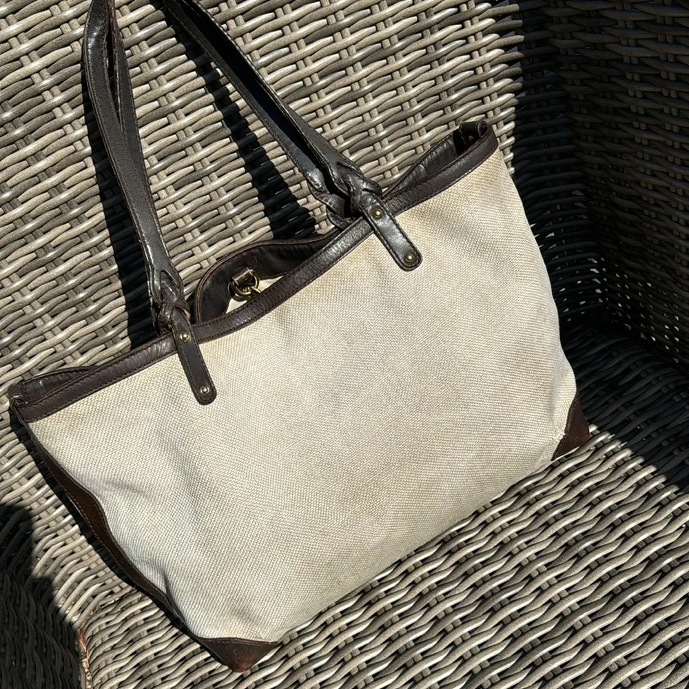 Summer Must Have Auth Gucci Canvas & Leather Tote - Picture 8 of 17